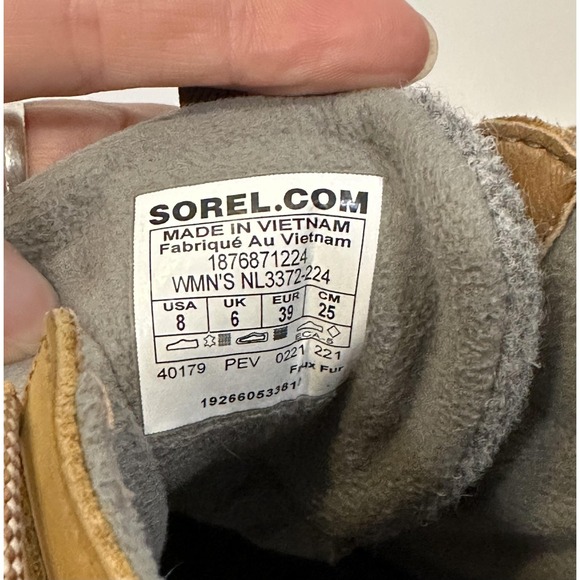 Sorel Kinetic Caribou Sneaker Waterproof Shoes Womens Size 8 Lace Up Boots - Picture 10 of 12